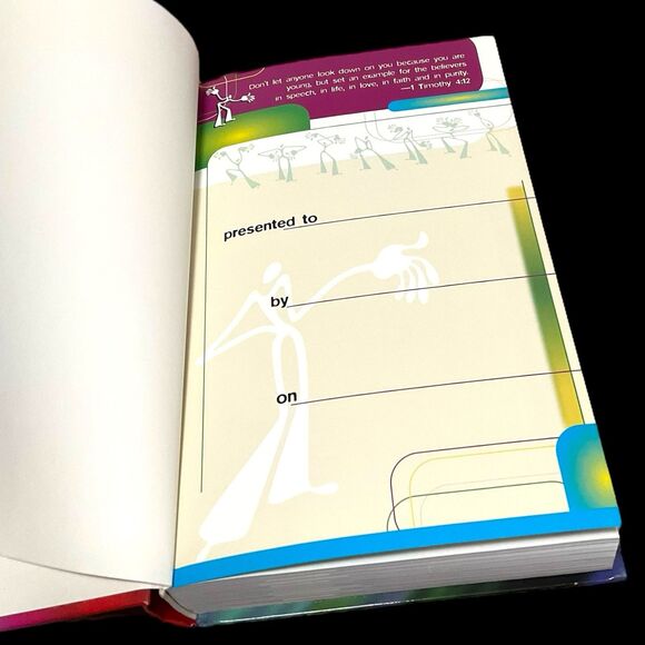 Vintage 1999 NIV Teen Devotional Bible Hardcover Zondervan Devotions by Teens - Picture 5 of 16